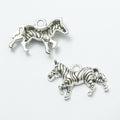 Running Zebra Charm Metal Jewelry Making Component view 2