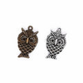 Wide-Eyed Owl Charm Metal Pendant for Jewelry Making view 2