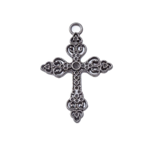 Floral Cross metal piece shown in product image 2