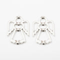 Openwork Angel Charm Metal Pendant for Jewelry Making view 2