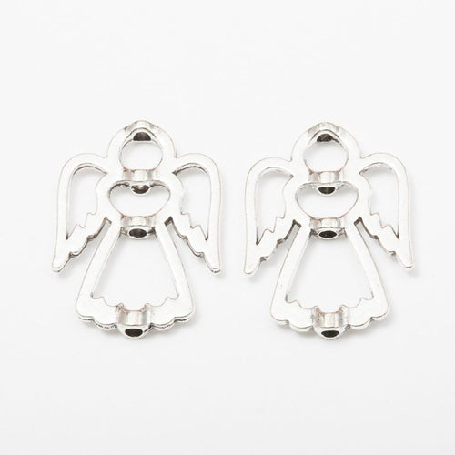 Openwork Angel Charm front and reverse details on a white background