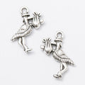 Standing Bird Textured Metal Charm Pendant For Jewelry Making view 2
