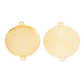 Double Loop 25mm Round Cabochon Connector Trays in Three Finishes view 2