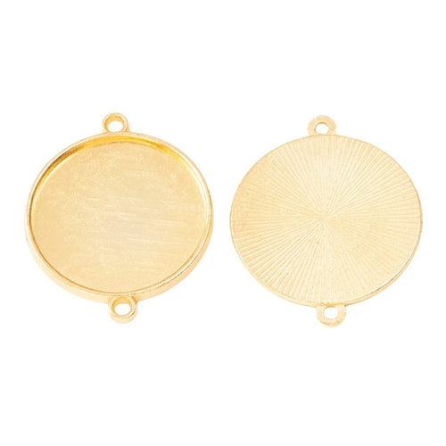 Round connector tray shown in front and reverse details