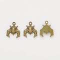 Bat-Shaped Detailed Metal Charm Pendants in 2 Finishes view 2