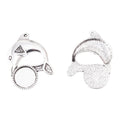 Antique Bronze and Silver Dolphin Round Bezel Charms view 2