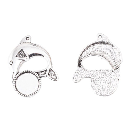 Angled detail views of dolphin bezel charms