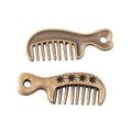 Detailed Comb Charm Pendants in 2 Metal Finish Options view 2