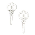 Vintage Scissors Metal Charms in Antique Bronze and Silver view 2