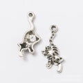 Walking Cat Charms in Two Antique Metal Finishes for Jewelry Making view 2