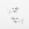 Upturned-Tail Dog Detailed Metal Charm in 1 Finish view 2