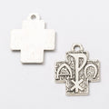 Chi Rho Cross Metal Pendants in Two Antique Finishes view 2