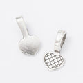 6-Finish Heart Pendant Bail Metal Jewelry Components for Crafts view 2