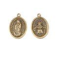 Guadalupe Medal in 2 Metal Finishes for Jewelry Making view 2