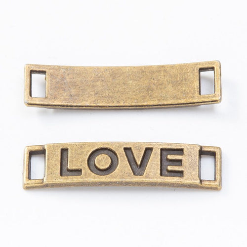 Close view of the LOVE bar connector surface and relief