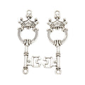 Crown Bow Key Connector Alloy Jewelry Making Component in 3 Finish Options view 2
