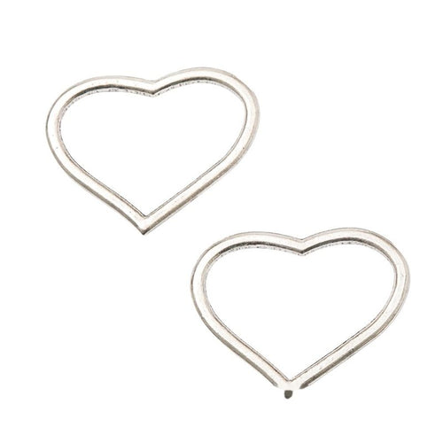 Front and reverse view of the smooth open heart link