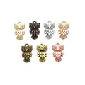 Layered Owl Charm Metal Jewelry Making Component Pendant view 2
