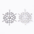 Vintage Snowflake Charm in 2 Finishes for DIY Jewelry Making view 2