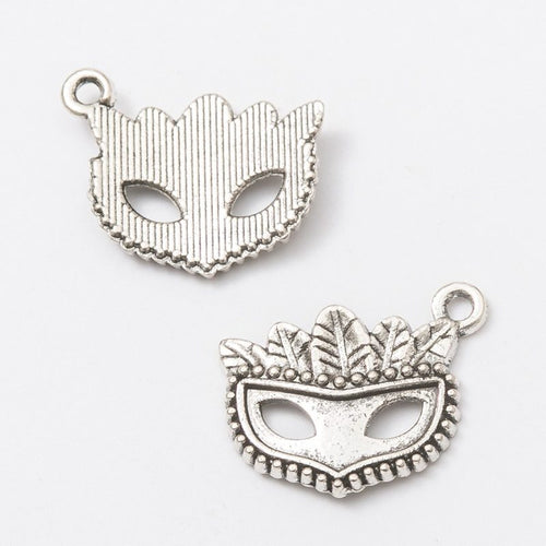 Filigree Masquerade Mask Charms showing front details and finish