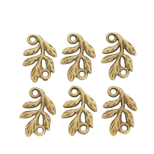 Leafy Branch Connector metal charm shown in a second product arrangement