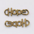 Hope Word Two Loop Connector in Two Antique Finishes view 2