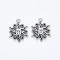 Layered Ray Sun Charm Metal Pendant for Jewelry Making view 2