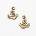 Openwork Flying Bird Charms in Two Antique Metal Finishes view 2