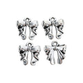 Ornate Bow Detailed Alloy Charm in Antique Silver Finish view 2
