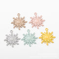 Pastel Sun Face Metal Charm Pendant For Jewelry Making view 2