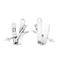 Antique Silver Winter Sports Equipment Metal Charms view 2