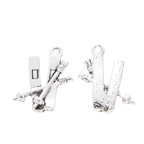 Winter sports equipment charms shown in product image 2