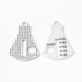 Graduated Laboratory Flask Pendant Charm in Antique Silver view 2