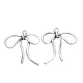 Open Loop Bow Alloy Charm in Antique Silver Finish view 2