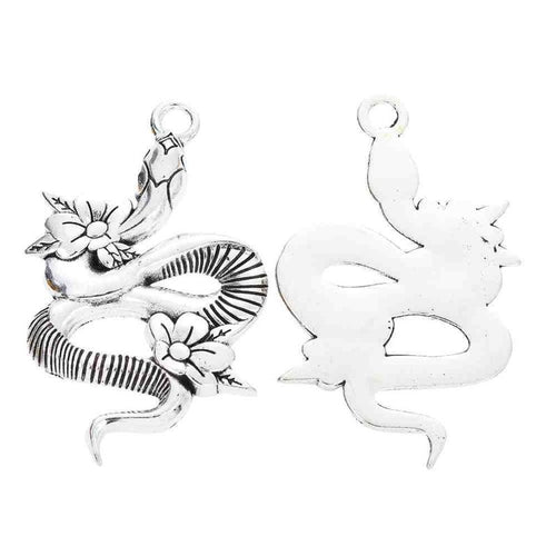 Dragon Snake metal charm shown in a second product arrangement