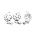 Antique Silver Soccer Ball Boot and Player Metal Charms view 2