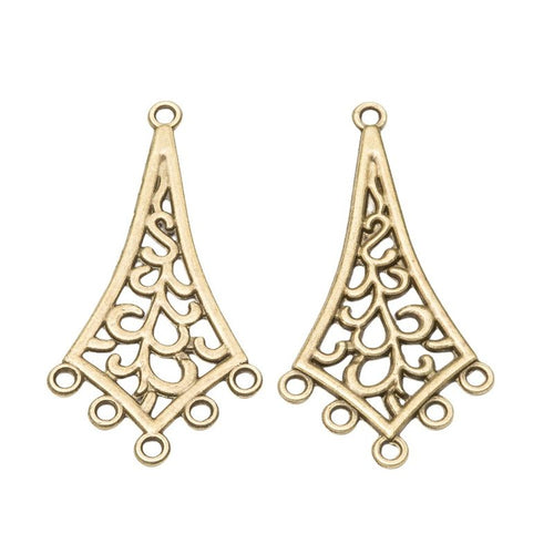 Close view of the relief and openwork details on the openwork kite chandelier connector