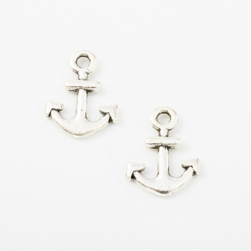 Closer product view of small anchor charm shown against a plain background.