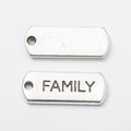 Family Word Charm in 1 Metal Finish for Jewelry Making view 2