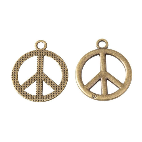 Round Peace Sign Charm alternate product arrangement