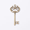 Ornate Key Charm in 5 Finishes Metal Component for Jewelry Making view 2