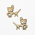 Long Tail Cat Charm in 2 Metal Finishes for Jewelry Making view 2