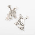 Star Holding Angel Charm in 2 Metal Finishes for Jewelry Making view 2
