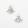 Tiny Bee Silver Tone Metal Charms for Jewelry Making view 2