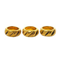 Wide Hole Swirl Tube Beads in Antique Gold and Silver Finishes view 2