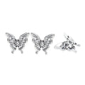 Filigree Butterfly Alloy Charm in Antique Silver Finish view 2