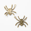 Textured Spider Charm Metal Jewelry Making Component view 2