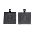 Square Cabochon Setting Metal Charms in Six Finishes view 2