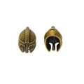 Roman Helmet Bead Alloy Jewelry Making Component in 2 Finish Options view 2