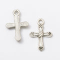 Simple Cross Charm Metal Jewelry Making Component Pendant view 2